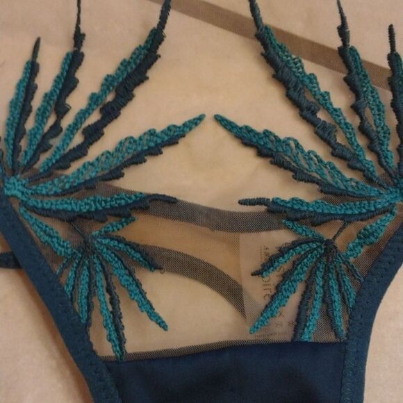 NWT Thistle and Spire Brooklyn Haze Thong Emerald Green Butterscotch size 3X - Picture 4 of 12